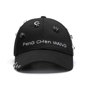 Black Cap with Silver & piercing Accents.brand new without tag